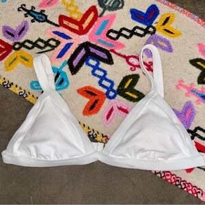 New Gianni Bini White Bikini Triangle Top